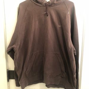 Vintage NIKE || Brown Pullover Hoodie with Pocket